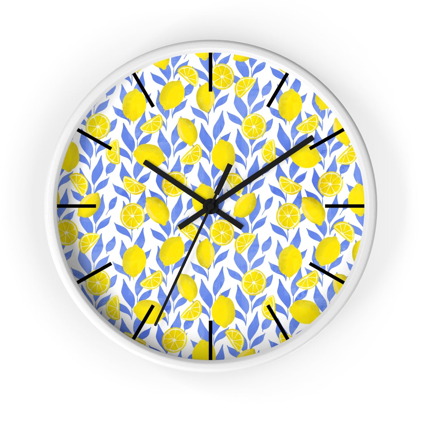 Lemon Print Wall Clock