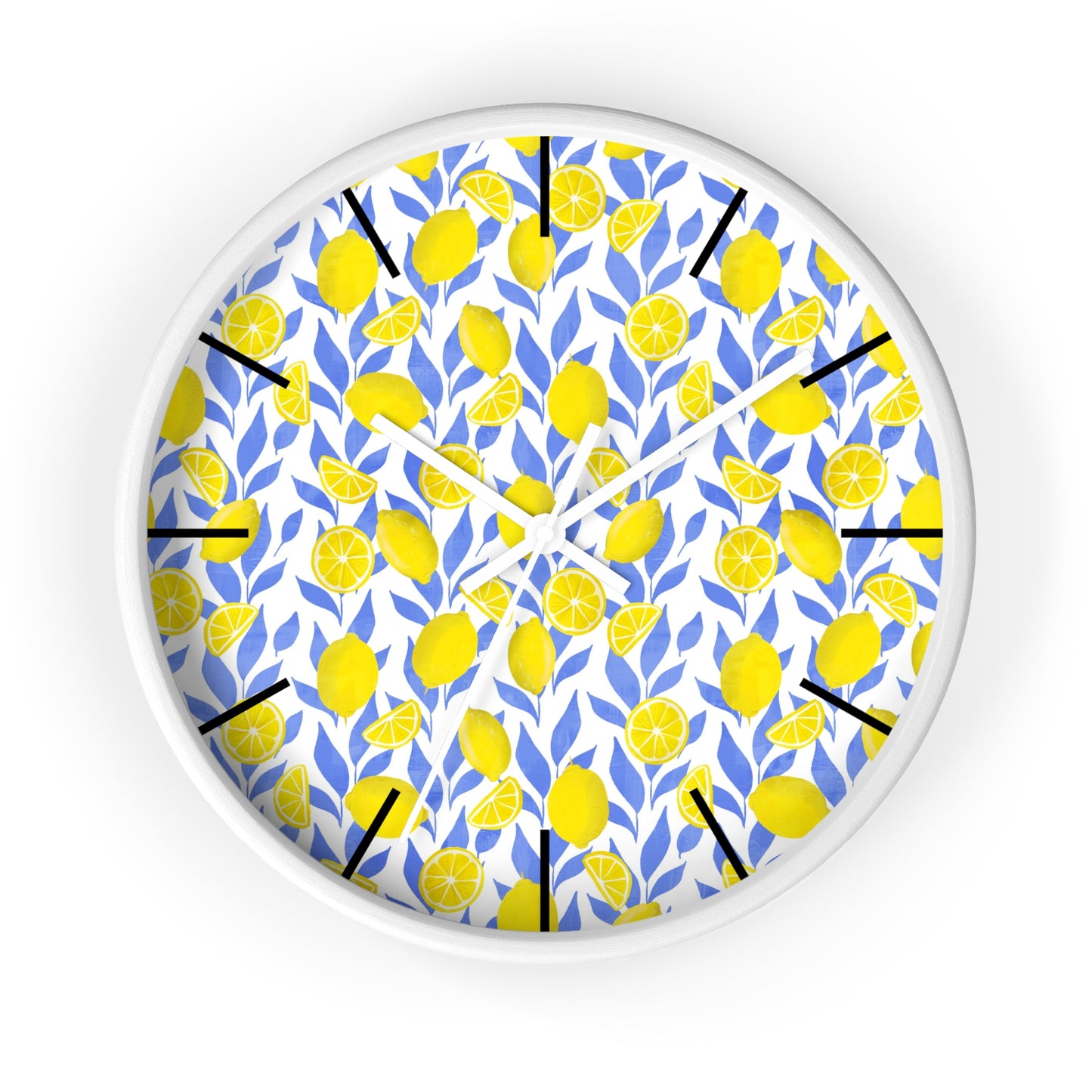 Lemon Print Wall Clock