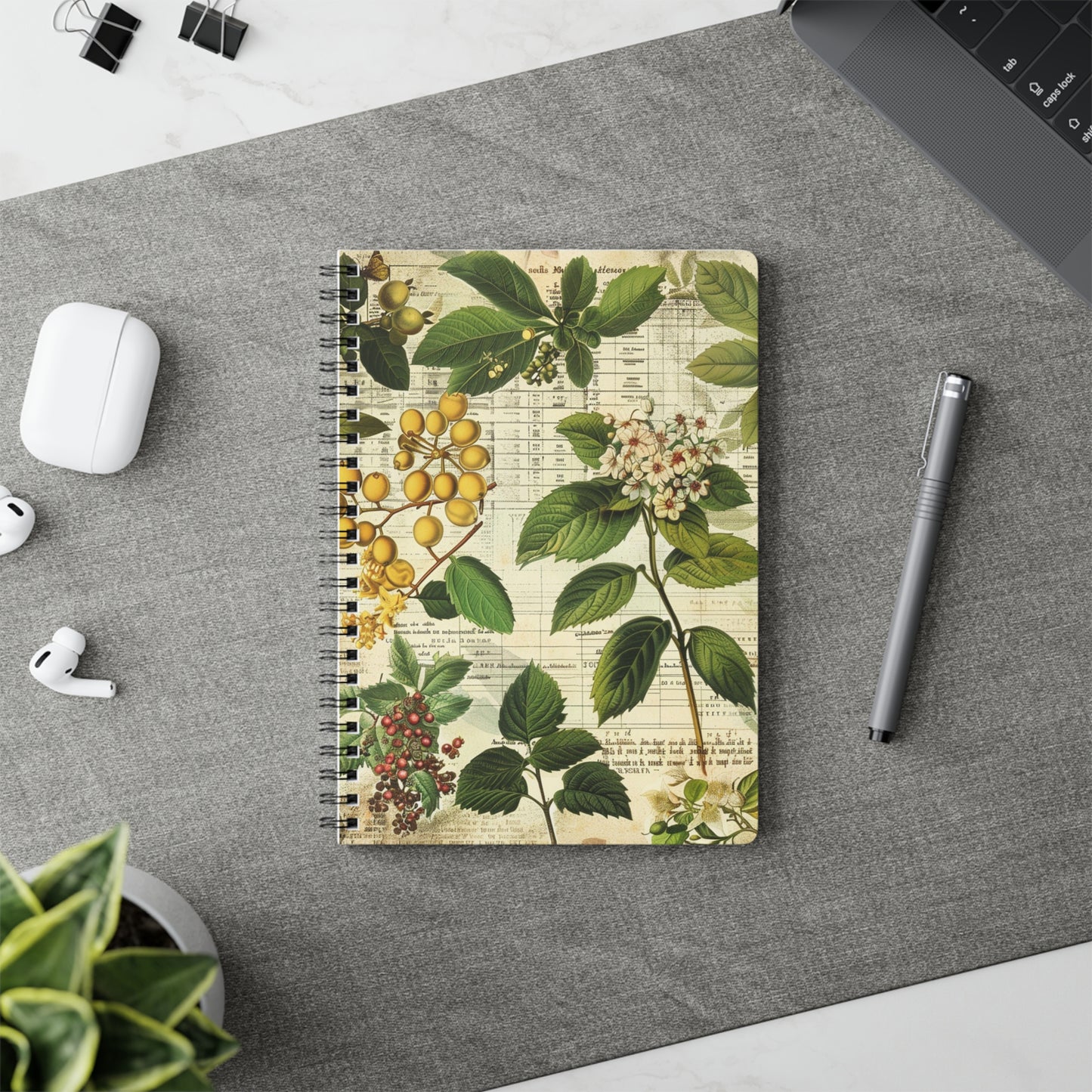 Botanical A5 Wirobound Notebook