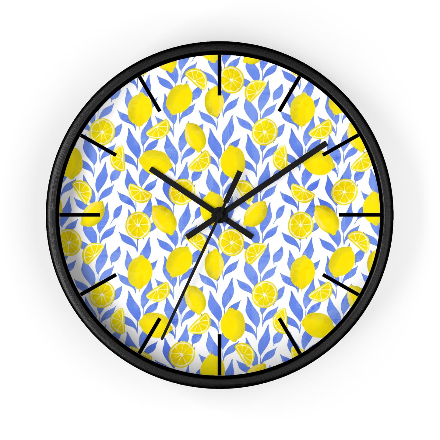 Lemon Print Wall Clock