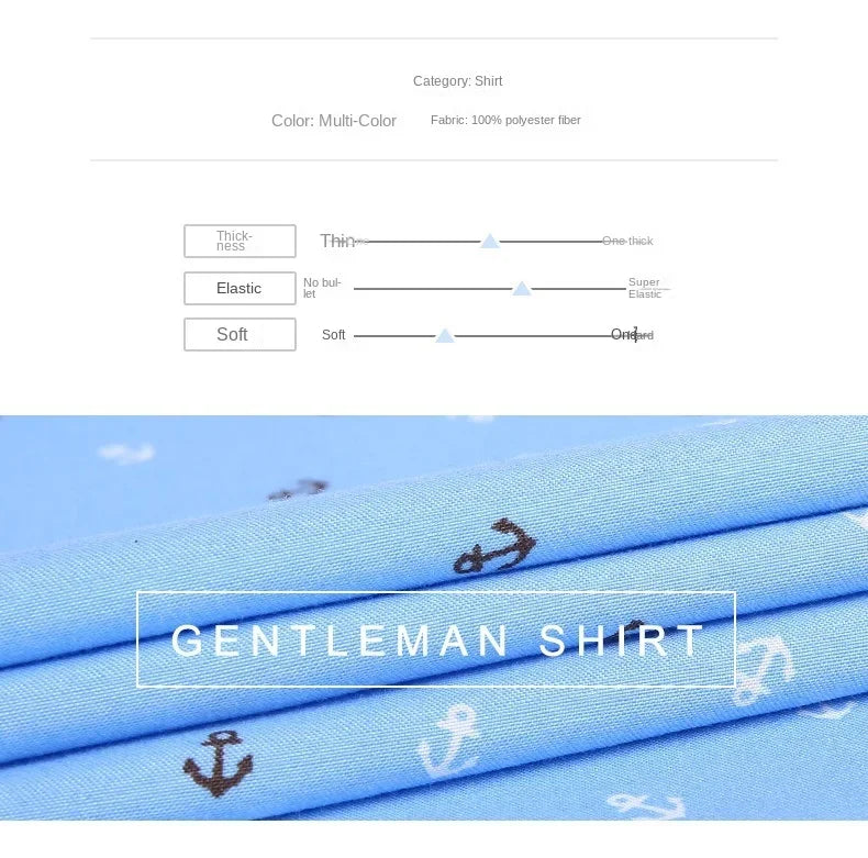 New Men's Printed Long Sleeve Shirt Youth Plaid Versatile Shirt Casual Fashion Floral Inch Shirt Iron-free Process