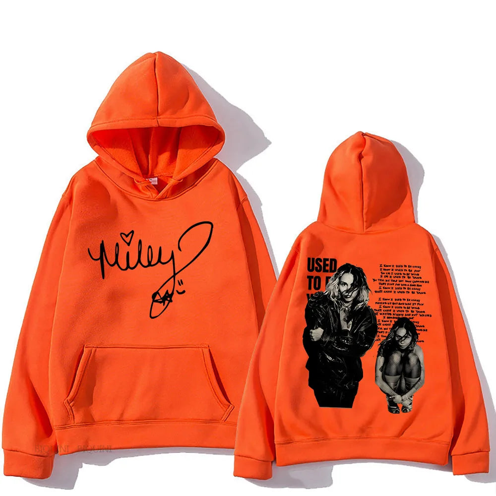 Miley Cyrus Hoodies Singer Casual Long Sleeve Men/Women Clothing Sudaderas Hip Hop Hoody