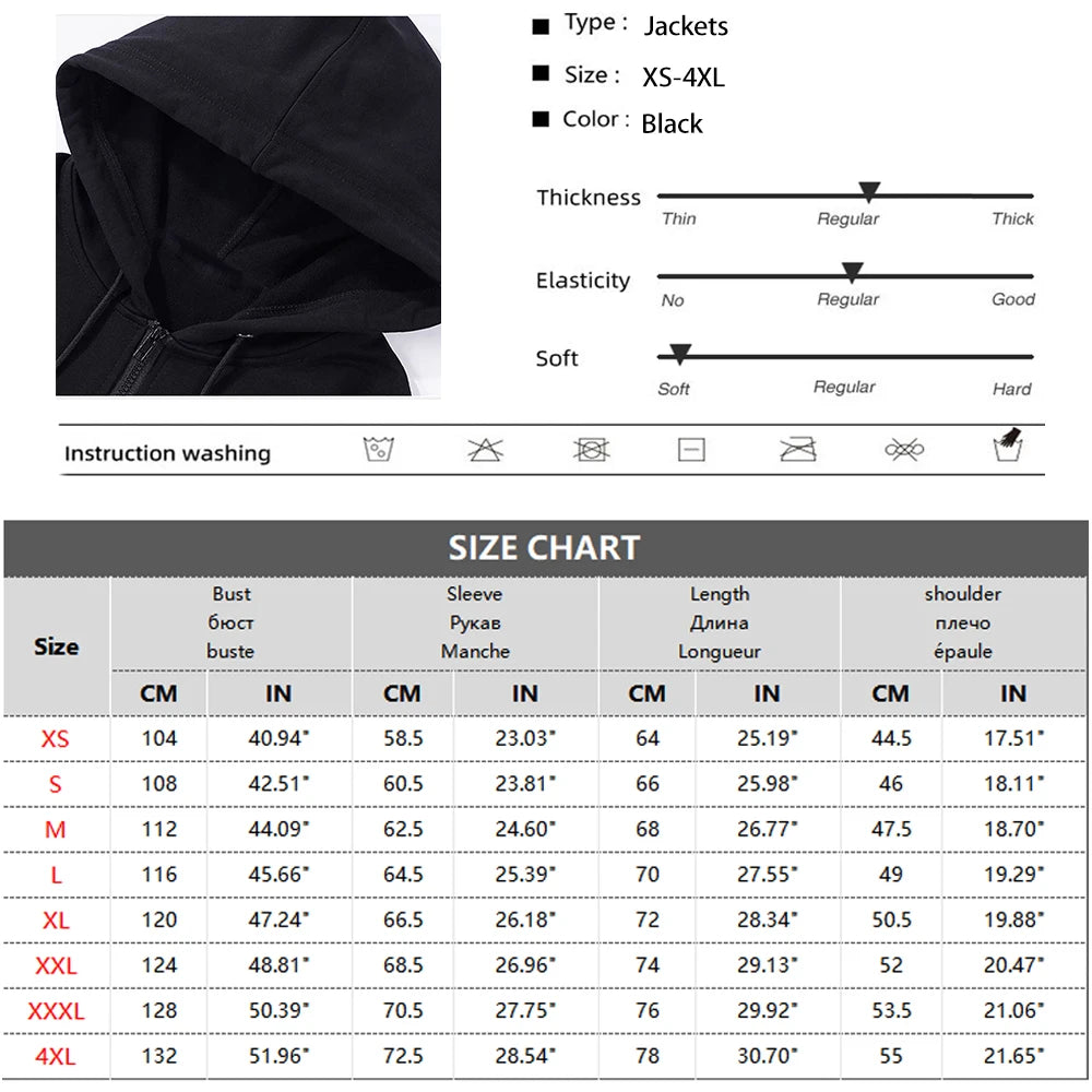 Zip Up Hoodies  Hooded Sweatshirts Men's Hoodie Cardigan Classic Men Clothing