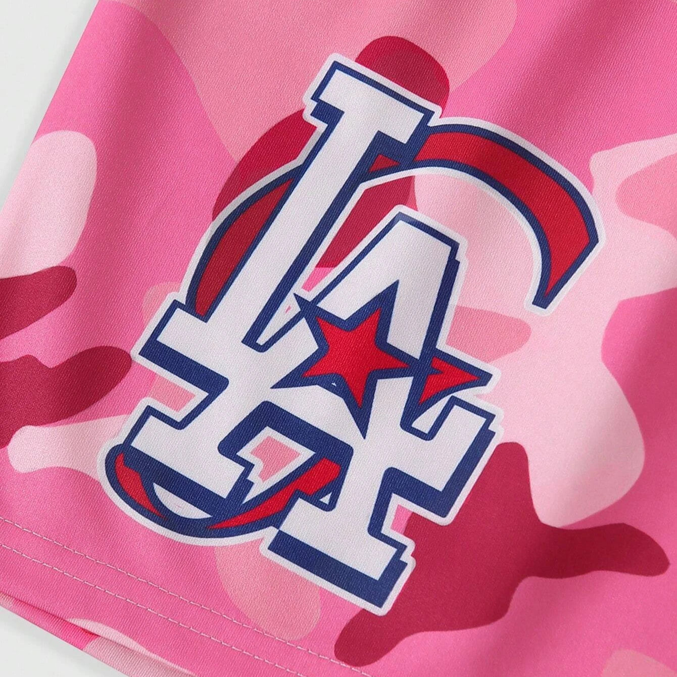 New Summer Men's Los Angeles LA Shorts Breathable Absorb Sweat Quick-drying Gyms Loose Beach