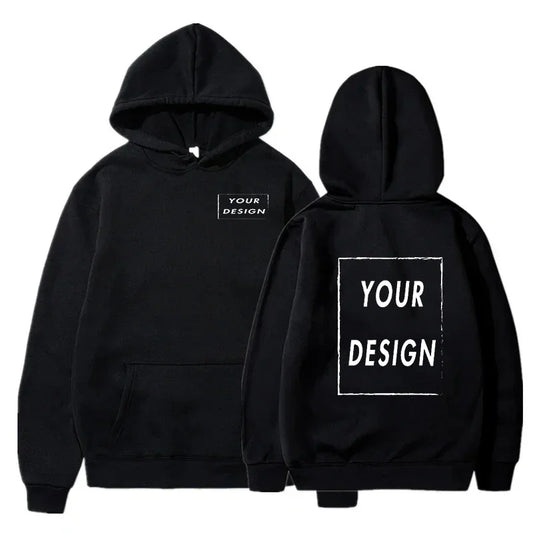 Men's and Women's Hooded Pullover, Customized Team Loose Casual Clothing,