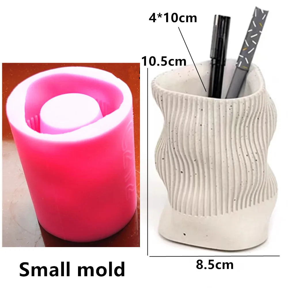 DIY Pebble Vase Resin Silicone Mold Stacking Geometry Pebble Vase Concrete Cement Gypsum Silicone Mold Home Decor