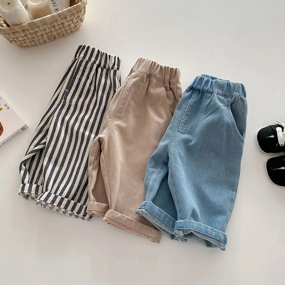 MILANCEL Solid Kids Pants for Boys and Girls  Four Seasons Elastic Waist Casual Toddler Baby Trousers Clothes for 1-6 Years