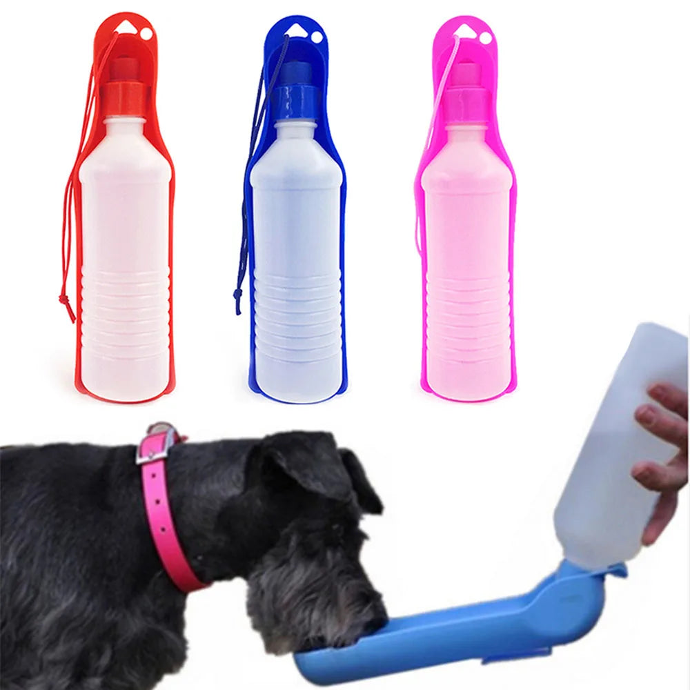 Outdoor Travel Dog Water Bottle for Walking Portable Dog Water Dispenser Pet Drink Cup with Rotatable Clamshell Sink 250ml 500ml