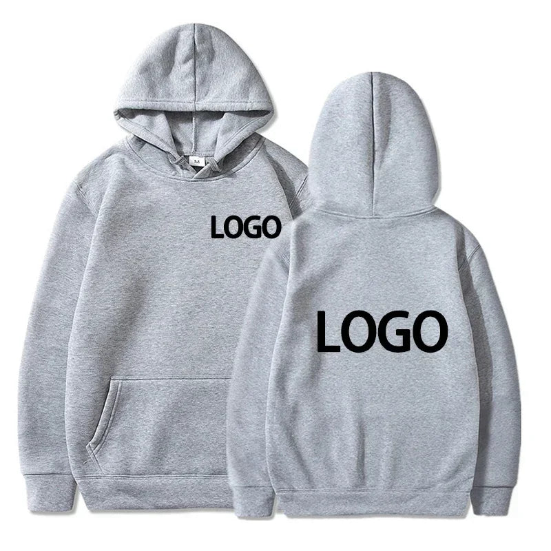 Men's and Women's Hooded Pullover, Customized Team Loose Casual Clothing,