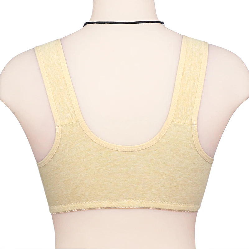 Bra Cotton Women Wire Free Bras Front Closure Brassiere Female Confortable Underwear