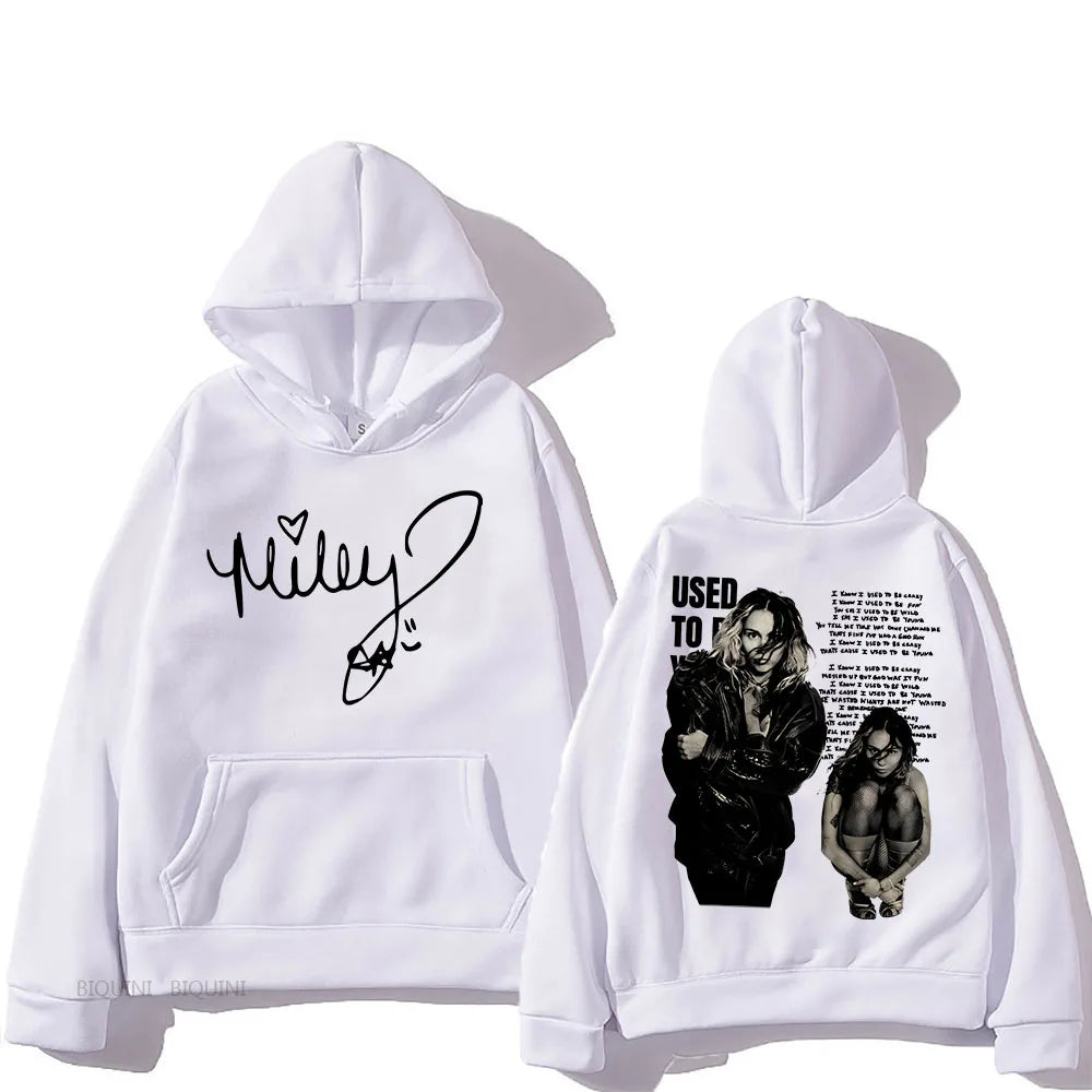 Miley Cyrus Hoodies Singer Casual Long Sleeve Men/Women Clothing Sudaderas Hip Hop Hoody