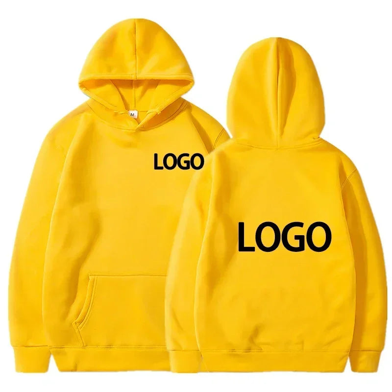 Men's and Women's Hooded Pullover, Customized Team Loose Casual Clothing,