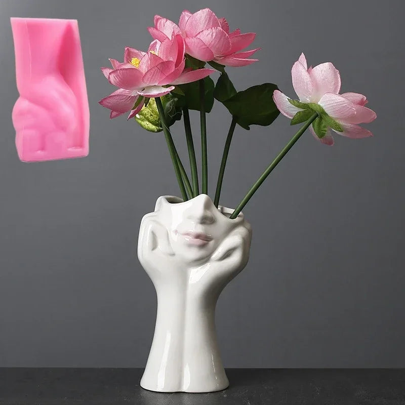 DIY Dance Cloth Shoes Shaped Vase Epoxy Resin Silicone Mold Ballet Foot Vase Concrete Cement Mold Home Decor Vase Gypsum Mold
