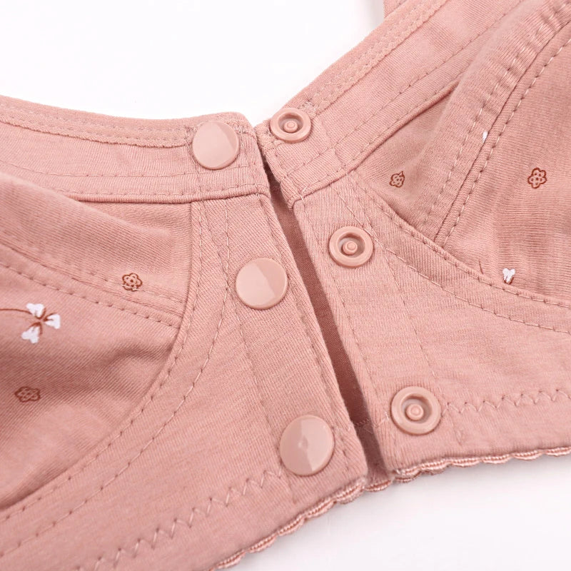 Bra Cotton Women Wire Free Bras Front Closure Brassiere Female Confortable Underwear