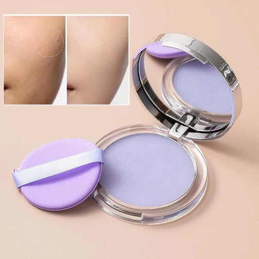 Two color powder, delicate, smooth, light, compact, natural, portable, makeup setting powder