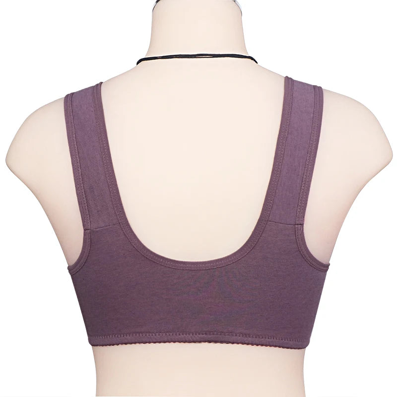 Bra Cotton Women Wire Free Bras Front Closure Brassiere Female Confortable Underwear