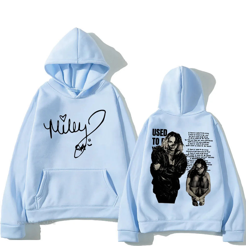 Miley Cyrus Hoodies Singer Casual Long Sleeve Men/Women Clothing Sudaderas Hip Hop Hoody