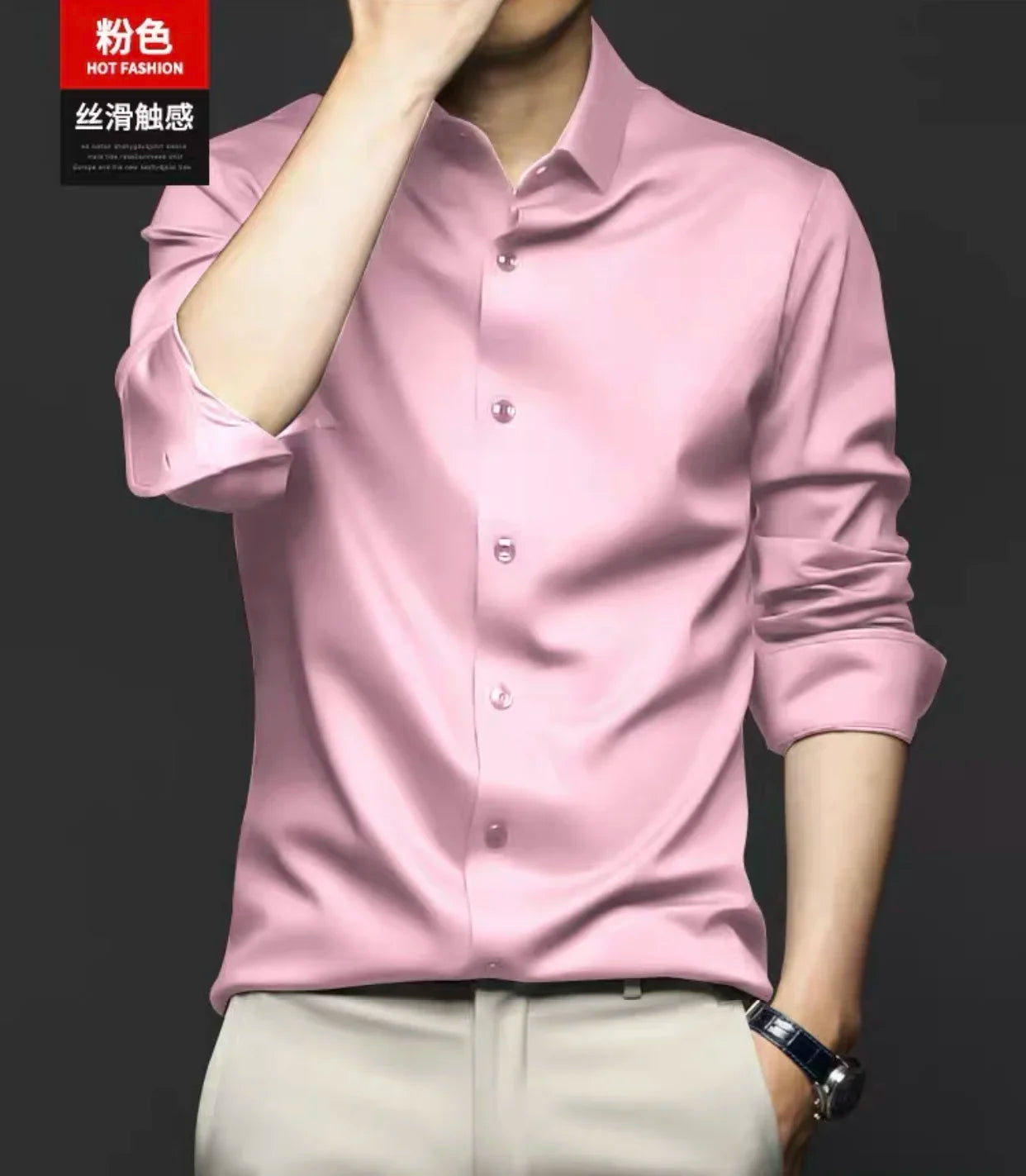 Colorful shirt, short sleeved, summer ice silk, ice feeling, wrinkle resistant inch shirt, resistant shirt