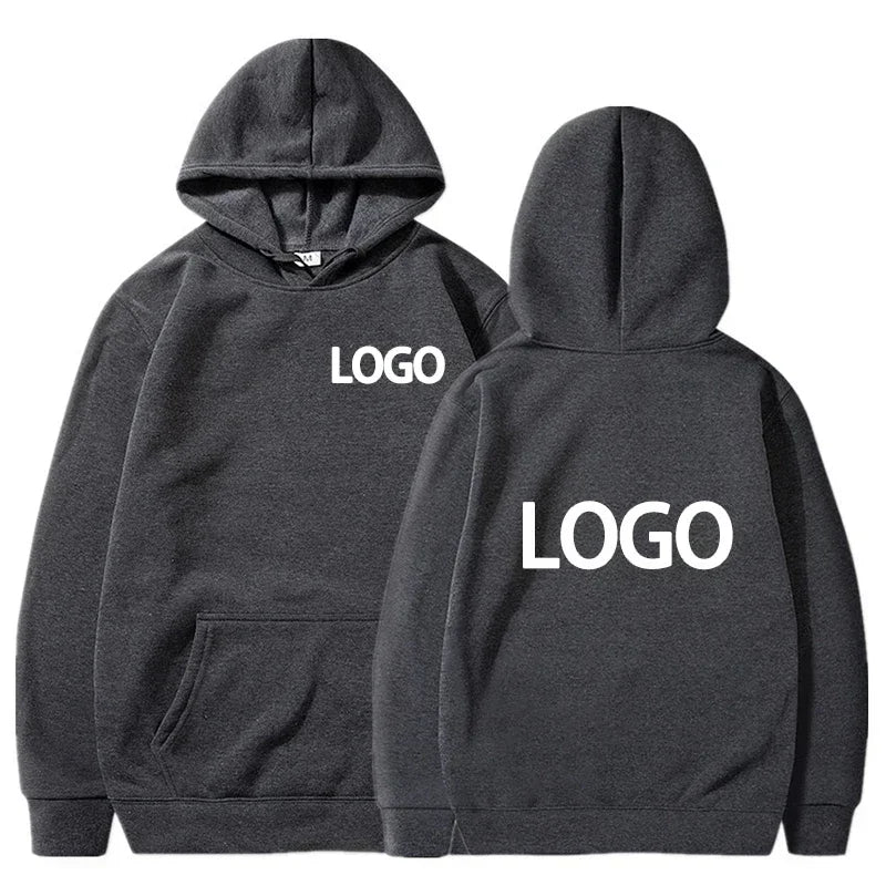 Men's and Women's Hooded Pullover, Customized Team Loose Casual Clothing,
