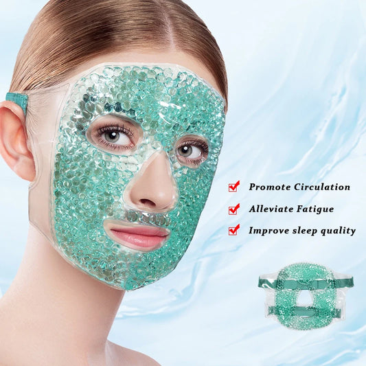 Ice Gel Face Mask Facial Relieve Fatigue Skin Firming Spa Hot Cold Therapy Ice Pack Cooling Massage Beauty Skin Care Tool