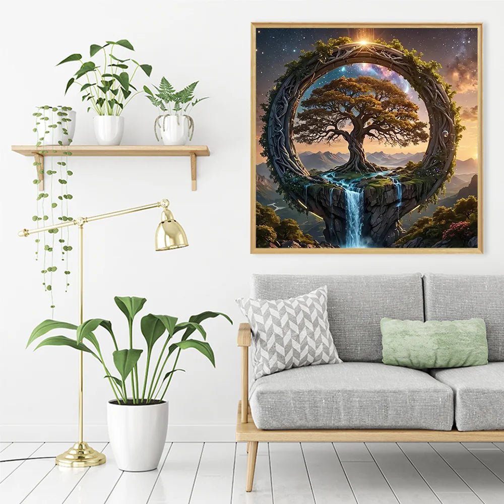 HUACAN Diamond Mosaic 5D Tree Of Life Painting Rhinestones Landscape New Arrivals Complete Kit Personalized Gift