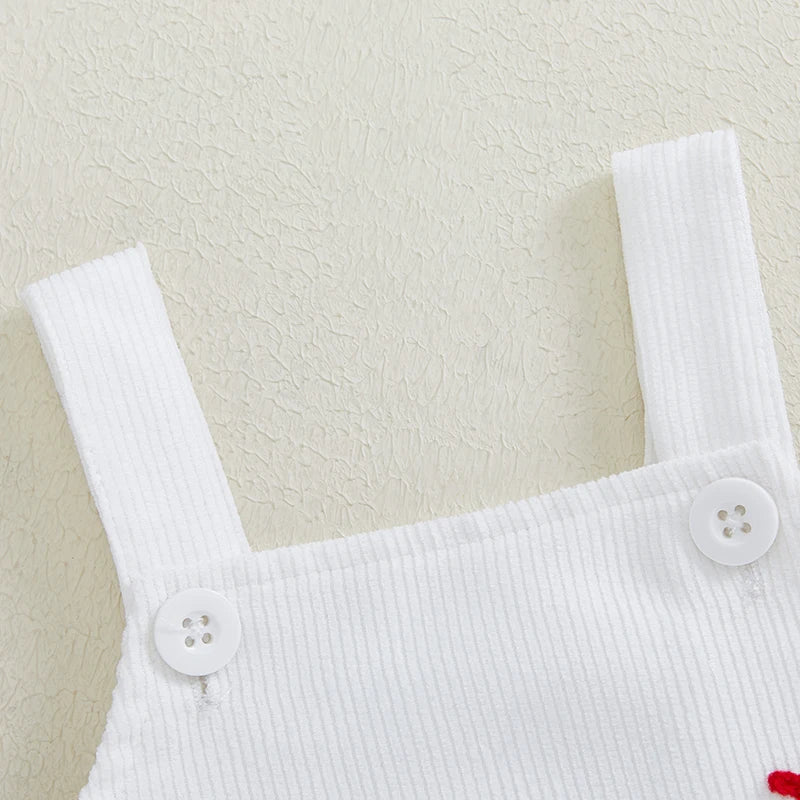 Citgeett Summer Infant Baby Girls Boy Bodysuit Overalls Baseball Embroidery Sleeveless Jumpsuit Suspender Pants Clothes