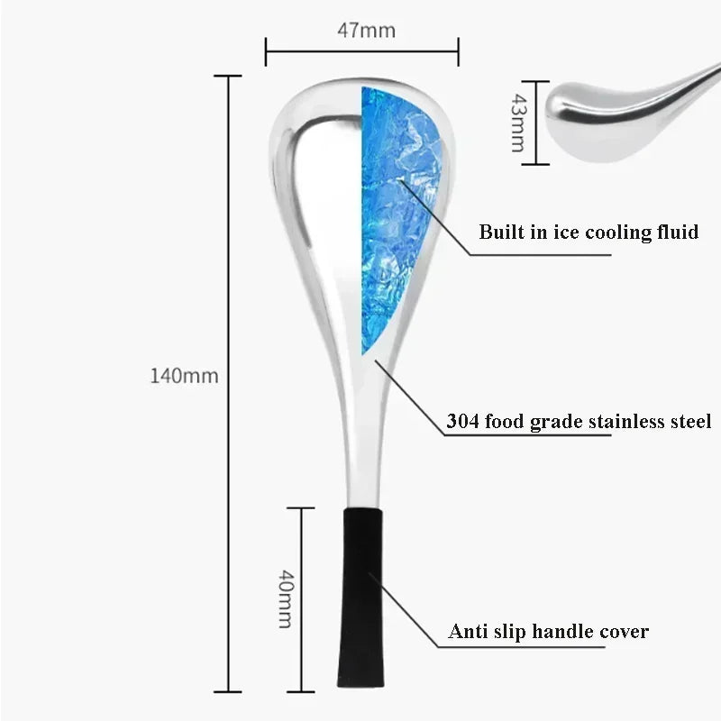 Unisex Stainless Steel Ice Globes – 2PCS Cryo Face Massagers for Skin Care, Puffiness & Relaxation Relief